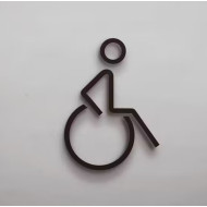 Kleedkamer of toilet deurbord / pictogram - Rolstoel - Mindervaliden - Gehandicapten - Handicap - 3d - hoogwaardig Acryl bord