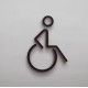 Kleedkamer of toilet deurbord / pictogram - Rolstoel - Mindervaliden - Gehandicapten - Handicap - 3d - hoogwaardig Acryl bord