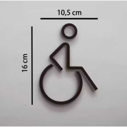 Kleedkamer of toilet deurbord / pictogram - Rolstoel - Mindervaliden - Gehandicapten - Handicap - 3d - hoogwaardig Acryl bord