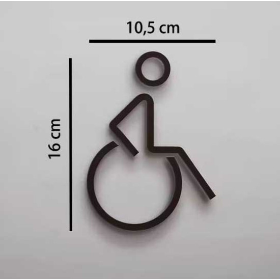 Combinatiepakket Kleedkamer pictogrammen - Toilet pictogrammen - Man + Vrouw + Rolstoel 3D - Strak - hoogwaardig Acryl bord