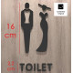 Toilet deurbord / Pictogrammen STYLE - Man + Vrouw 3D - hoogwaardig Acryl bord