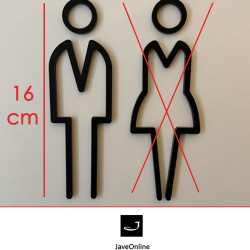 Kleedkamer deurbord / pictogram - MAN  3D - hoogwaardig Acryl bord