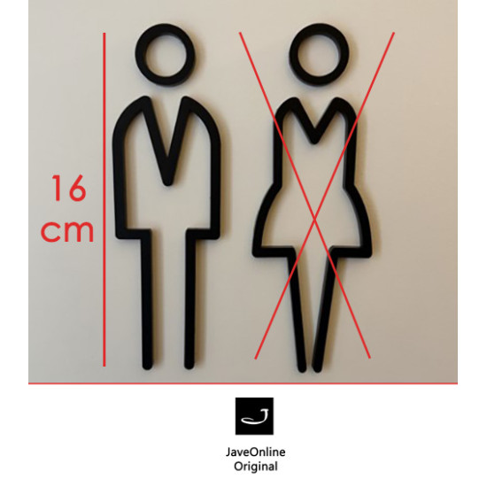 Kleedkamer deurbord / pictogram - MAN  3D - hoogwaardig Acryl bord