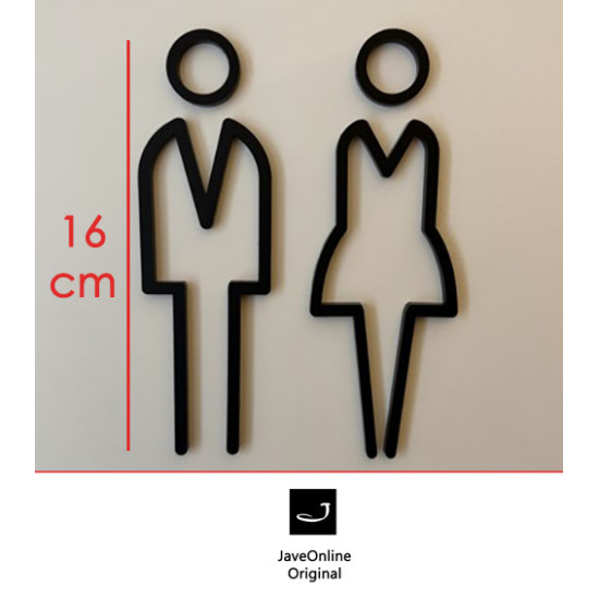 Combinatiepakket Kleedkamer pictogrammen - Toilet pictogrammen - Man + Vrouw + Rolstoel 3D - hoogwaardig Acryl bord