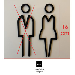 Kleedkamer deurbord / pictogram - Vrouw 3D - hoogwaardig Acryl bord