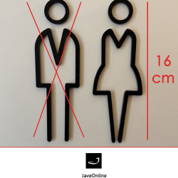 Kleedkamer deurbord / pictogram - Vrouw 3D - hoogwaardig Acryl bord