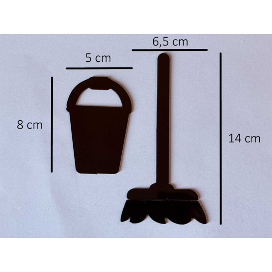 Poetslokaal - Washok pictogram - Blinkend zwart - Shiny