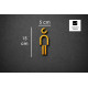 Kleedkamer of Toilet pictogrammen - Man 3D - Divergent - Goud - hoogwaardig Acryl bord