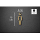 Kleedkamer of Toilet pictogrammen - Man 3D - Divergent - Goud - hoogwaardig Acryl bord