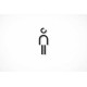Kleedkamer of Toilet pictogrammen - Man 3D - Divergent - hoogwaardig Acryl bord