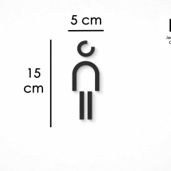 Kleedkamer of Toilet pictogrammen - Man 3D - Divergent - hoogwaardig Acryl bord