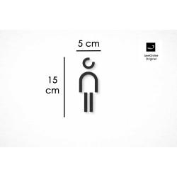 Kleedkamer of Toilet pictogrammen - Man 3D - Divergent - hoogwaardig Acryl bord