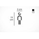 Kleedkamer of Toilet pictogrammen - Man 3D - Divergent - hoogwaardig Acryl bord