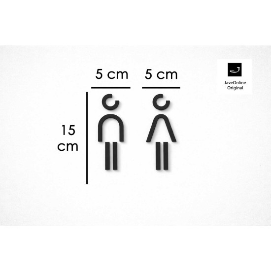 Kleedkamer of Toilet pictogrammen - Man + Vrouw 3D - Divergent - hoogwaardig Acryl bord