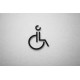 Kleedkamer of Toilet pictogrammen - Rolstoel 3D - Divergent - hoogwaardig Acryl bord