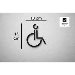 Kleedkamer of Toilet pictogrammen - Rolstoel 3D - Divergent - hoogwaardig Acryl bord