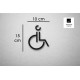 Kleedkamer of Toilet pictogrammen - Rolstoel 3D - Divergent - hoogwaardig Acryl bord