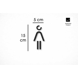 Kleedkamer of Toilet pictogrammen - Vrouw 3D - Divergent - hoogwaardig Acryl bord