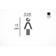 Kleedkamer of Toilet pictogrammen - Vrouw 3D - Divergent - hoogwaardig Acryl bord