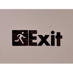 Exit pictogram - Blinkend zwart - Modern zwart XL