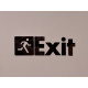 Exit pictogram - Blinkend zwart - Modern zwart XL