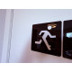 Exit pictogram - Blinkend zwart - Modern zwart XL
