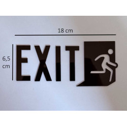 Exit pictogram - Blinkend zwart - Modern zwart