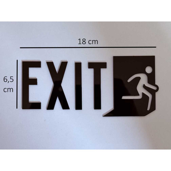 Exit pictogram - Blinkend zwart - Modern zwart