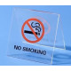 Niet roken tafelstandaard -- opschrift No Smoking en Verbodsteken - Set van 3