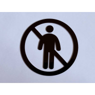 Geen toegang - verboden voor onbevoegden pictogram - Blinkend zwart - Shiny