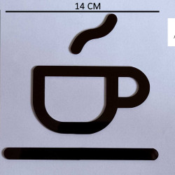 Koffiekamer - Bar - Tearoom - Refter pictogram - Blinkend zwart - Shiny