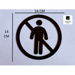 Geen toegang - verboden voor onbevoegden pictogram - Blinkend zwart - Shiny