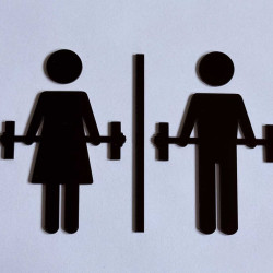 Sportlokaal - Gym - Sportschool - Fitness pictogram - Blinkend zwart - Shiny