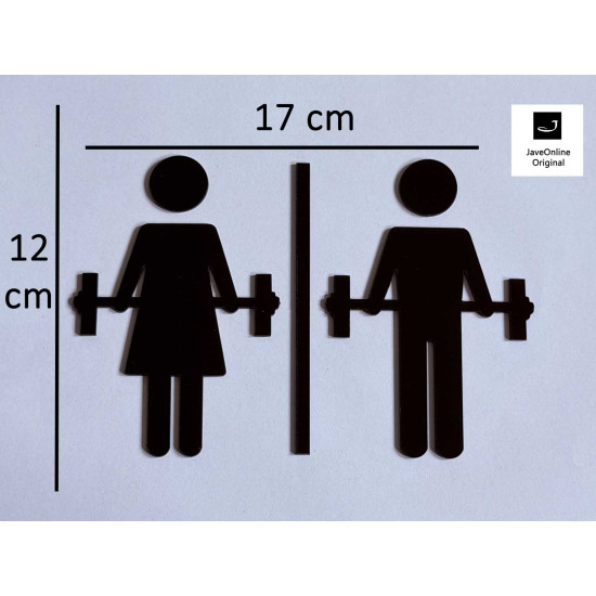 Sportlokaal - Gym - Sportschool - Fitness pictogram - Blinkend zwart - Shiny