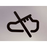 Geen schoenen - pictogram - Blinkend zwart - Shiny