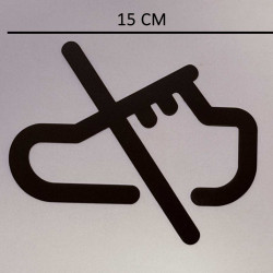 Geen schoenen - pictogram - Blinkend zwart - Shiny