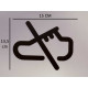 Geen schoenen - pictogram - Blinkend zwart - Shiny
