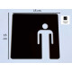 Toilet - kleedkamer MAN pictogram - Blinkend zwart - Shiny