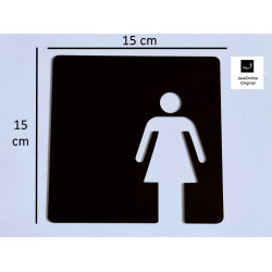 Toilet - kleedkamer VROUW pictogram - Blinkend zwart - Shiny