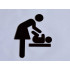 Verversruimte - babyruimte - verschoningsplaats pictogram - Blinkend zwart - Shiny