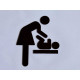 Verversruimte - babyruimte - verschoningsplaats pictogram - Blinkend zwart - Shiny