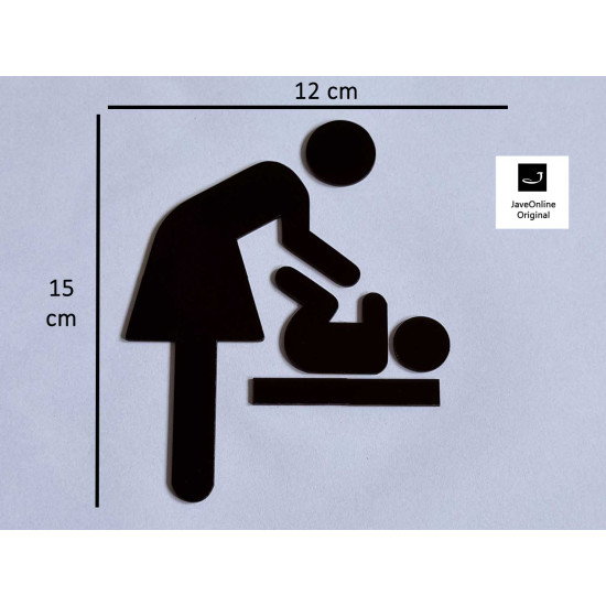 Verversruimte - babyruimte - verschoningsplaats pictogram - Blinkend zwart - Shiny