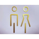 Kleedkamer pictogrammen - Toilet pictogrammen - Man + Vrouw 3D - Elegant GOUD - hoogwaardig Acryl bord