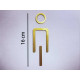 Kleedkamer of toilet deurbord / pictogram - MAN  3D - Elegant GOUD - hoogwaardig Acryl bord