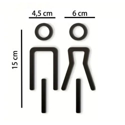 Kleedkamer pictogrammen - Toilet pictogrammen - Man + Vrouw 3D - Elegant - hoogwaardig Acryl bord