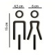 Kleedkamer pictogrammen - Toilet pictogrammen - Man + Vrouw 3D - Elegant - hoogwaardig Acryl bord