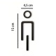 Combinatiepakket Kleedkamer pictogrammen - Toilet pictogrammen - Man + Vrouw + Rolstoel 3D - Elegant - hoogwaardig Acryl bord
