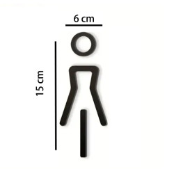 Kleedkamer of toilet deurbord / pictogram - VROUW 3D - Elegant - hoogwaardig Acryl bord