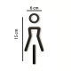 Combinatiepakket Kleedkamer pictogrammen - Toilet pictogrammen - Man + Vrouw + Rolstoel 3D - Elegant - hoogwaardig Acryl bord