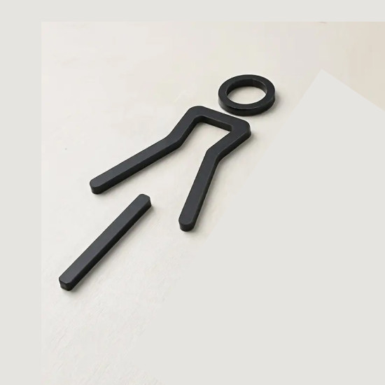 Kleedkamer of toilet deurbord / pictogram - VROUW 3D - Elegant - hoogwaardig Acryl bord